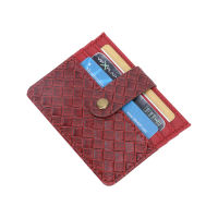 Korean Style Simple Multi Card Slot Short Card Holder Woven Pattern Coin Purse Mini Card Holder Girls Wallet Summer New