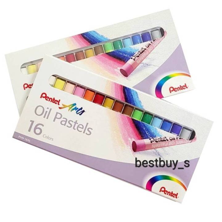pentel-สีชอล์คเพนเทล-สีชอล์คน้ำมัน-16สี-pentel-arts-oil-pastels-16colored
