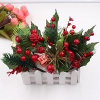 【CC】 Artificial Flowers Cone Branch Xmas Decorations New Year 2023 Ornaments Gifts