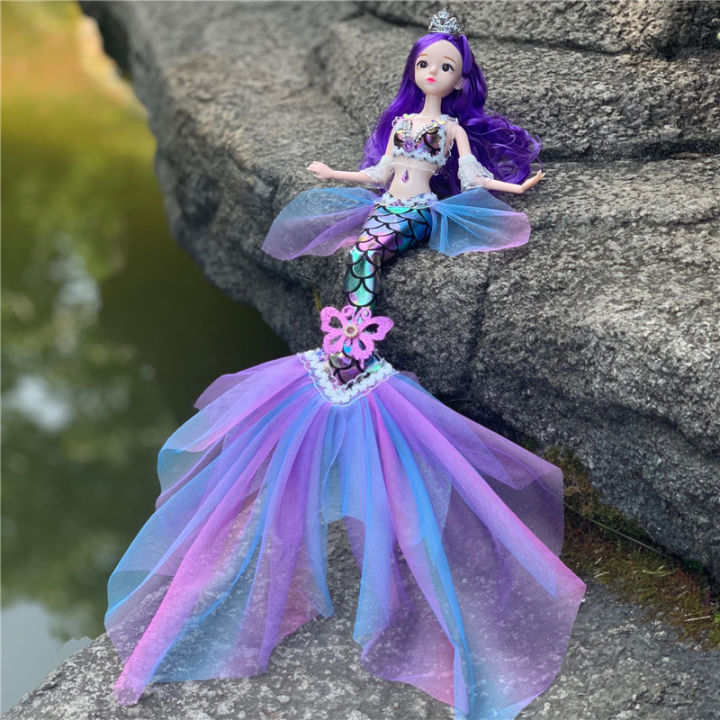 16-yarn-tail-mermaid-doll-3d-true-eye-11-joints-movable-princess-dress-up-doll-toys-for-baby-girl-birthday-gift