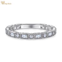 Wong Rain 100 925 Sterling Silver Zircon Gemstone Simple Fashion Unisex Daily Ring Fine Jewelry Band Wholesale Drop Shipping