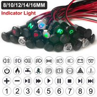 8/10/12/14/16MM Custom Metal Indicator Light Car Boat Waterproof LED Pilot Signal Lamp Panel Dashboard Warning 12V 24V 6V 220V