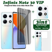 Infinix Note 30 VIP ฟิล์มกระจก พร้อม Privacy แก้วป้องกันการสอดแนม Infinix Note 30 ปกป้องหน้าจอ + ฟิล์มเลนส์ + ฟิล์มด้านหลัง