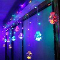 Led Curtain Lights 3X1m Wishing Globe Lights String Fairy Garland On The Window Indoor Bedroom Living Room Christmas Decor