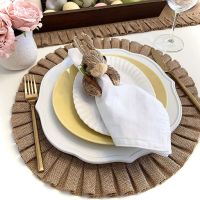 2pcs Round Placemats Handmade Macrame Cup Cushion Cup Mat for Dining Table Kitchen Coffee Mug Coaster Accessories