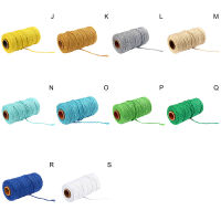 N57H 1 Roll DIY Colored String Braided Woven Crafts 100Mx2mm Cotton Rope Colored Cotton Threads Sewing Threads Macrame Cord