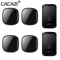 CACAZI Waterproof USB Wireless Doorbell 110db Home Inligent Door Bell 60 Chimes 2 3 4 5 Button 2 3 Receiver 2021 Newest