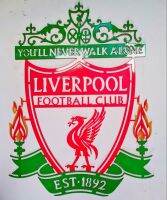 LIVERPOOL โลโก้สโมสรลเวอร์พลู ขนาด 65 cm. หนา 2.5 mm.วัสดุทำจากเหล็กตัดเลเซอร์ทำสีเหมือนจริง พ่นสี 2K  พ่นรถยนต์ภายนอก ทนแดดทนฝนทนทุกสภาวะอากาศ