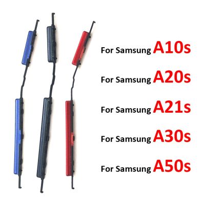 ปุ่มเปิด/ปิดไอโฟน + กุญแจปุ่มปรับระดับเสียงด้านข้างแบบใหม่ดั้งเดิมเหมาะสำหรับ Samsung A10S A107F A20S A207F A21S A217F A30S A307F A50S A21s A507F