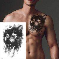 Waterproof Temporary Tattoo Sticker Wolf Tiger Animal Black Tattoos Body Art Arm Fake Tattoo For Men Women