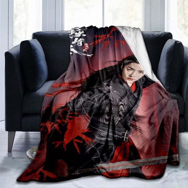 in-stock-the-untamed-xiao-jan-wangyibo-soft-flannel-blanket-lightweight-thin-wool-blanket-bedspread-sofa-camping-cover-can-send-pictures-for-customization