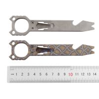 TWOSUN TS-EDC03 PRY BAR BOTTLE OPENER WITH POCKET CLIP TITANIUM HAND TOOL