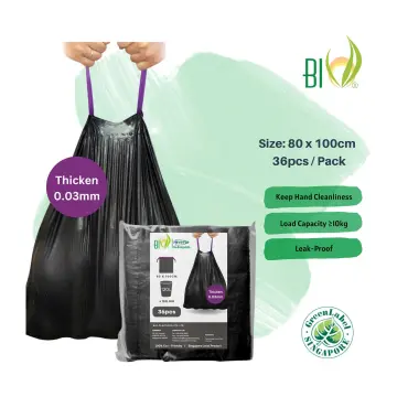 Large Black Heavy Duty Trash Bag for Construction, Janitorial, Lawn, Leaf -  China Trash Bag and HDPE Waste Garbage Bags price