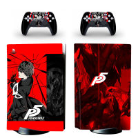 Persona 5 PS5แผ่นผิวสติ๊กเกอร์ป้องกันรูปลอกปกคลุมสำหรับ P Laystation 5คอนโซลควบคุม PS5ดิสก์ผิวสติ๊กเกอร์ไวนิล