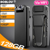 BOBLOV A8 Via Wifi  กล้องหน้าอก กล้องติดตัวตำรวจ Body Mini Action Camera HD 1080P 128GB Night Version 1800MAH 10H Motion Detect  DVR Video Recordder BodyCam Actioncam Motorcycle Dash Cam For Vlogging