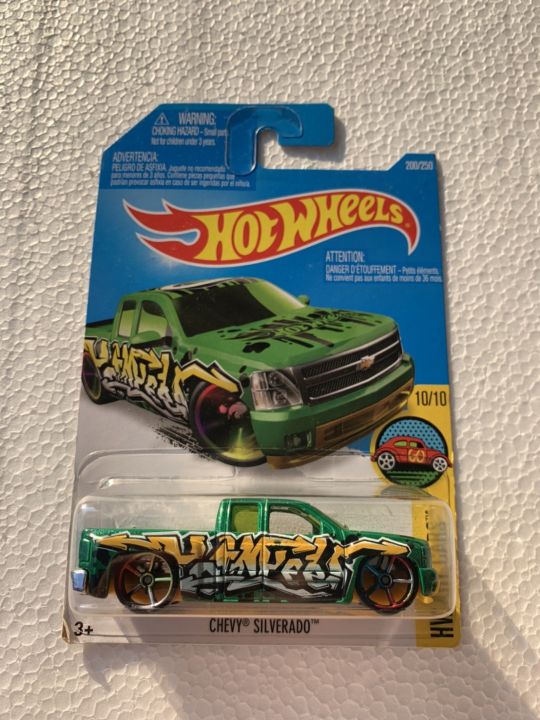 HOTWHEELS HOT WHEELS CHEVY SILVERADO PICKUP HIJAU HW ART CARS I