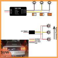 ? SUW Chase Flash MODULE BOX 3ขั้นตอนลำดับสากลสำหรับไฟเลี้ยวรถยนต์