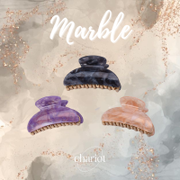 Chariot Hair Claw Clip - Marble 6.5cm คลิปหนีบผม ลายหินอ่อนผสมกลิตเตอร์ ของจริงสวยม๊าก มี 7 สี