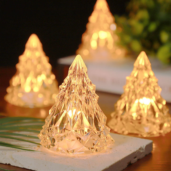 free-shipping-โต๊ะคริสตัลใสมีไฟ-led-ไฟคริสตัลสำหรับต้นคริสต์มาสตกแต่งบ้านเทศกาลคริสต์มาสโคมไฟอิเล็กทรอนิกส์ไฟกลางคืน