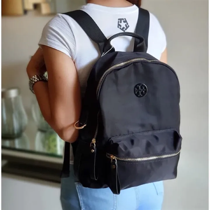 .Y . Ladies Zip Backpack - Tilda Nylon with Signature Logo  Embellishments Plain | Lazada PH