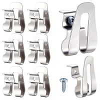 8 Pcs Replacement Belt Clip Hooks Hard Iron Driver Belt Clip Drill Clip Hook Tool with Screws Power Tool Parts