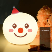 LED Bedroom Decoration Cute Snowman Night Light Creative Colorful Atmosphere Table Lamp Small Table Lamp Bedroom Living Room Stu