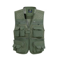 Summer Mesh Vest For Men Spring Autumn Male Casual Thin Breathable Multi Pocket Waistcoat Mens Baggy 5XL Vest With Many Pockets