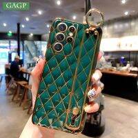 [ขายดี] สำหรับ Samsung S21 S22 Plus เคสเพชรสุดหรูชุบสายรัดข้อมือเคส Galaxy โทรศัพท์ A12 A52 A72 A02S M02 A32 Fundas ซิลิโคน