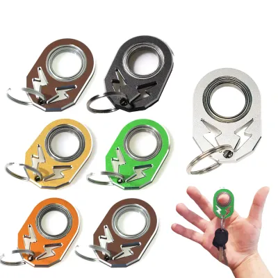 Party Fidget Toys Boredom Metal Keychain Antistress Finger Key Ring Spinner Keychain Anxiety Stress Relief