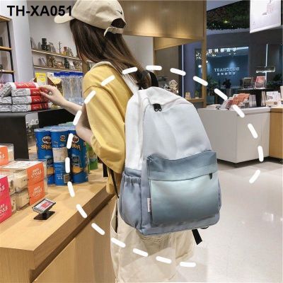 Gradient backpack new high-capacity bump bag female high school students ins han edition is the campus