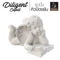 "คิวปิดขยัน" (Diligent Cupid) กระถางปูนปั้น จัดสวน ประดับสวน แต่งสวน "Bunny Brown"