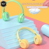 New Macaron Headphone Bluetooth Earphones Stereo Foldable Helmets Gaming Headsets Over-ear Headphones for Android ios headset