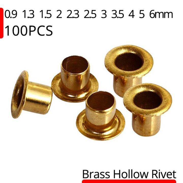 0.9 1.3 1.5 2 2.3 2.5 3 3.5 4 5 6Mm Brass Through Hole Rivet Nut Copper