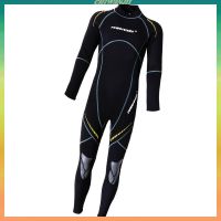 ✑▽ [Chiwanji1] ชุดบอดี้สูท Neoprene Wetsuit 3 มม. สําหรับดําน้ําสีดํา M