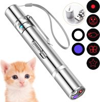 ✎✘❆ 3 in 1 Cat Playing Pointer Pen USB Cat Torch Toy Red Purple White LED Light Rechargable Cat Laser Toys Flashlight Cat Toy