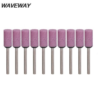 [YP] Waveway 10ชิ้น/เซ็ต3x8มิลลิเมตรขัดติดตั้งหินสำหรับเครื่องมือโรตารี่ D Remel บดหินล้อหัว D Remel เครื่องมืออุปกรณ์เสริม-Abrasives-