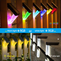 ไฟติดบันได ไฟติดรั้ว โซล่าเซลล์ Solar light  LED ไฟสีไฟพลังงานแสงอาทิตย์ Nightsun RGB