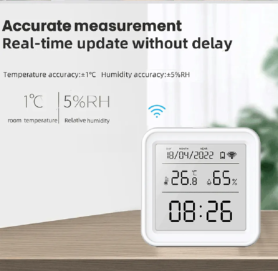 Wifi Temperature Humidity Sensor Smart Life Backlight Hygrometer Thermometer  Sensor Support Alexa G on Luulla