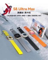 Smartwatchสมาร์ทวอทช์ S8 Ultra Max สัมผัสได้เต็มจอ รองรับทุกภา ษาแบบบูทูธ วัดชีพจร โทรได้ เสียงดี กันน้ำ/Bluetooth