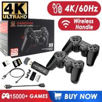 เครื่องเล่นวิดีโอเกม GD10สำหรับ PS1 /Psp/gba เกมแพดไร้สาย4K HD TV Joypad สำหรับจอสัมผัส128G ในตัว40000 + เกมย้อนยุค Pl