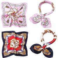 Aibins50-60# Women New Elegant Square Silk Satin Scarf Head Neck Hair Tie 50CM WJ1060-B