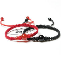 Superior Home Shop Red Beaded Bracelet String Halloween Lucky Charm Woven Knot Cotton Rope Handmade Couple Jewelry Luck Gift