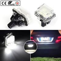 2ชิ้นสำหรับ Benz W221 W212 C216 W166 W204 C207 Canbus LED รถจำนวนป้ายทะเบียนแสงประกอบโคมไฟอัตโนมัติ