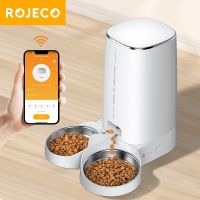 【พร้อมสต็อก Rojeco เครื่องให้อาหารสัตว์เลี้ยงอัตโนมัติ WiFi พร้อมรีโมตคอนโทรล 4 ลิตร สําหรับสัตว์เลี้ยง สุนัข แมว