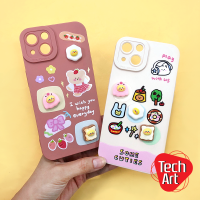 เคส ไอโฟน Samsung  เคสมือถือนิ่ม TPU กันเลนส์กล้องนูนลายการ์ตูนติดอะไหล่นูน ไข่ดาว สายรุ้ง