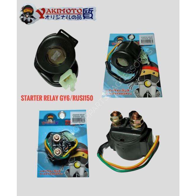 Motorcycle Starter Relay GY6 / RUSI 150 / UNIVERSAL YAKIMOTO Brand