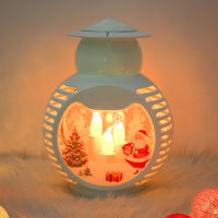 Creative Christmas Lantern โคมไฟแสงสว่างใช้งานง่ายสำหรับปาร์ตี้ในสวนวันหยุดที่บ้าน