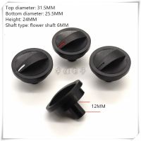 5 Piece 31.5×24MM black plastic knob cap potentiometer volume adjustment switch knob is suitable for flower shaft 6MM Guitar Bass Accessories