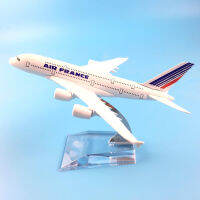 16ซม. เครื่องบินรุ่น Airbus 380 Air France Airways เครื่องบิน A380โลหะจำลองเครื่องบินสำหรับของเล่นเด็กคริสต์มาส Gift