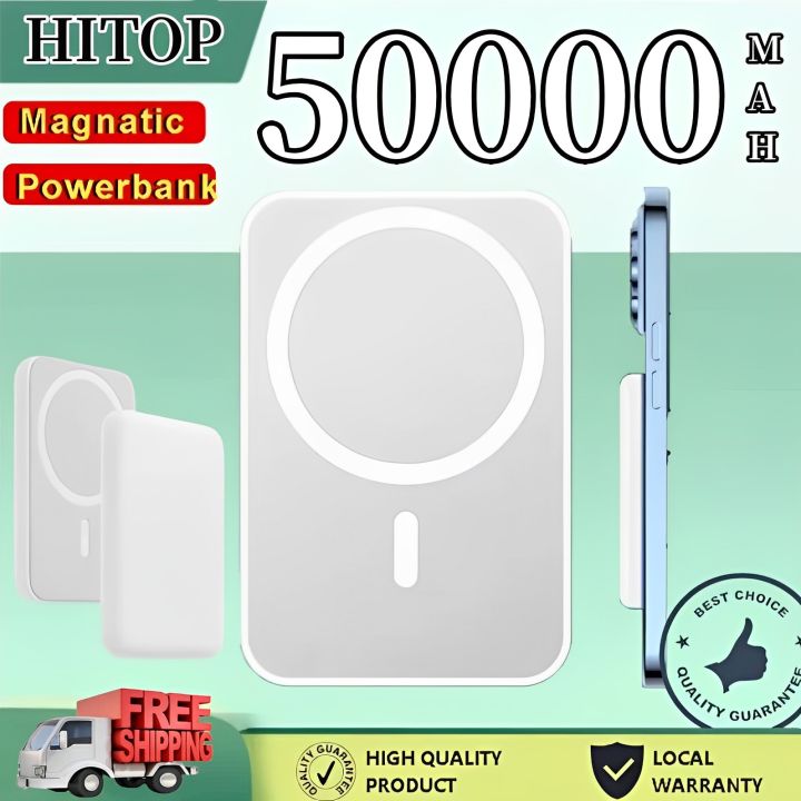 99 ONLY 100% original 500000mah powerbank Wireless Magnetic Power Bank  Portable Charger with Fast Charging Capability